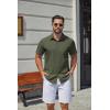 image:imageCOOFANDY Mens Stretch Dress Shirts Short Sleeve Casual Button Down Shirts with PocketArmy Green