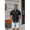 image:imageCOOFANDY Mens Stretch Dress Shirts Short Sleeve Casual Button Down Shirts with PocketBlack