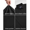 image:imageCOOFANDY Mens Stretch Dress Shirts Short Sleeve Casual Button Down Shirts with PocketBlack