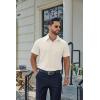image:imageCOOFANDY Mens Stretch Dress Shirts Short Sleeve Casual Button Down Shirts with PocketCream