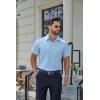 image:imageCOOFANDY Mens Stretch Dress Shirts Short Sleeve Casual Button Down Shirts with PocketLight Blue