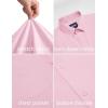 image:imageCOOFANDY Mens Stretch Dress Shirts Short Sleeve Casual Button Down Shirts with PocketPink