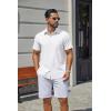 image:imageCOOFANDY Mens Stretch Dress Shirts Short Sleeve Casual Button Down Shirts with PocketWhite