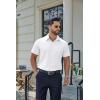 image:imageCOOFANDY Mens Stretch Dress Shirts Short Sleeve Casual Button Down Shirts with PocketWhite
