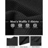 image:imageCOOFANDY Mens Waffle TShirts Short Sleeve Casual Crew Neck Shirt Summer Plain Pullover TeesBlack