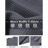 image:imageCOOFANDY Mens Waffle TShirts Short Sleeve Casual Crew Neck Shirt Summer Plain Pullover TeesCharcoal Gray