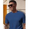 image:imageCOOFANDY Mens Waffle TShirts Short Sleeve Casual Crew Neck Shirt Summer Plain Pullover TeesDenim Blue