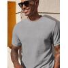 image:imageCOOFANDY Mens Waffle TShirts Short Sleeve Casual Crew Neck Shirt Summer Plain Pullover TeesHeather Gray