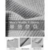 image:imageCOOFANDY Mens Waffle TShirts Short Sleeve Casual Crew Neck Shirt Summer Plain Pullover TeesHeather Gray