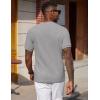 image:imageCOOFANDY Mens Waffle TShirts Short Sleeve Casual Crew Neck Shirt Summer Plain Pullover TeesHeather Gray