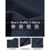 image:imageCOOFANDY Mens Waffle TShirts Short Sleeve Casual Crew Neck Shirt Summer Plain Pullover TeesNavy Blue