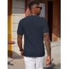 image:imageCOOFANDY Mens Waffle TShirts Short Sleeve Casual Crew Neck Shirt Summer Plain Pullover TeesNavy Blue