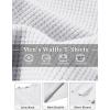 image:imageCOOFANDY Mens Waffle TShirts Short Sleeve Casual Crew Neck Shirt Summer Plain Pullover TeesWhite