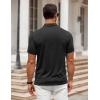 image:imageCOOFANDY Mens Polo Shirt Golf Quick Dry Performance Short Sleeve Moisture Wicking Athletic Polo Collared Tennis TShirtBlack