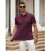 image:imageCOOFANDY Mens Polo Shirt Golf Quick Dry Performance Short Sleeve Moisture Wicking Athletic Polo Collared Tennis TShirtCrimson Red
