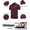 image:imageCOOFANDY Mens Polo Shirt Golf Quick Dry Performance Short Sleeve Moisture Wicking Athletic Polo Collared Tennis TShirtCrimson Red