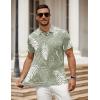 image:imageCOOFANDY Mens Polo Shirt Golf Quick Dry Performance Short Sleeve Moisture Wicking Athletic Polo Collared Tennis TShirtGreen Palm Leaves