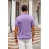 image:imageCOOFANDY Mens Polo Shirt Golf Quick Dry Performance Short Sleeve Moisture Wicking Athletic Polo Collared Tennis TShirtPurple