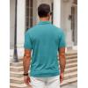 image:imageCOOFANDY Mens Polo Shirt Golf Quick Dry Performance Short Sleeve Moisture Wicking Athletic Polo Collared Tennis TShirtTeal Green