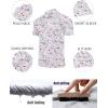 image:imageCOOFANDY Mens Polo Shirt Golf Quick Dry Performance Short Sleeve Moisture Wicking Athletic Polo Collared Tennis TShirtWhite Paint Splatter