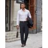 image:imageCOOFANDY Mens Dress Pants Classic Fit Flat Front Suit Pants Expandable Waist Straight Dress SlacksBlack