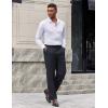 image:imageCOOFANDY Mens Dress Pants Classic Fit Flat Front Suit Pants Expandable Waist Straight Dress SlacksBlack