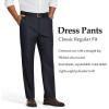 image:imageCOOFANDY Mens Dress Pants Classic Fit Flat Front Suit Pants Expandable Waist Straight Dress SlacksBlack