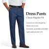 image:imageCOOFANDY Mens Dress Pants Classic Fit Flat Front Suit Pants Expandable Waist Straight Dress SlacksBlue