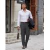image:imageCOOFANDY Mens Dress Pants Classic Fit Flat Front Suit Pants Expandable Waist Straight Dress SlacksDark Grey