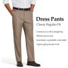 image:imageCOOFANDY Mens Dress Pants Classic Fit Flat Front Suit Pants Expandable Waist Straight Dress SlacksKhaki