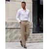image:imageCOOFANDY Mens Dress Pants Classic Fit Flat Front Suit Pants Expandable Waist Straight Dress SlacksKhaki