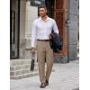 image:imageCOOFANDY Mens Dress Pants Classic Fit Flat Front Suit Pants Expandable Waist Straight Dress SlacksKhaki