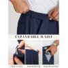 image:imageCOOFANDY Mens Dress Pants Classic Fit Flat Front Suit Pants Expandable Waist Straight Dress SlacksNavy Blue