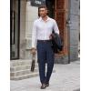 image:imageCOOFANDY Mens Dress Pants Classic Fit Flat Front Suit Pants Expandable Waist Straight Dress SlacksNavy Blue