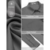image:imageCOOFANDY Mens Dress Shirt Solid Long Sleeve Wrinkle Free Formal Shirt Business Button Down Shirts with PocketDark Grey