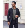 image:imageCOOFANDY Mens Dress Shirt Solid Long Sleeve Wrinkle Free Formal Shirt Business Button Down Shirts with PocketDark Grey