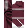 image:imageCOOFANDY Mens Dress Shirt Solid Long Sleeve Wrinkle Free Formal Shirt Business Button Down Shirts with PocketDark Red