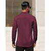 image:imageCOOFANDY Mens Dress Shirt Solid Long Sleeve Wrinkle Free Formal Shirt Business Button Down Shirts with PocketDark Red