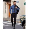 image:imageCOOFANDY Mens Dress Shirt Solid Long Sleeve Wrinkle Free Formal Shirt Business Button Down Shirts with PocketDenim Blue