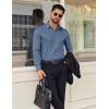 image:imageCOOFANDY Mens Dress Shirt Solid Long Sleeve Wrinkle Free Formal Shirt Business Button Down Shirts with PocketGrey Blue