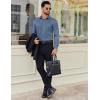 image:imageCOOFANDY Mens Dress Shirt Solid Long Sleeve Wrinkle Free Formal Shirt Business Button Down Shirts with PocketGrey Blue