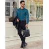 image:imageCOOFANDY Mens Dress Shirt Solid Long Sleeve Wrinkle Free Formal Shirt Business Button Down Shirts with PocketLake Blue