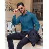 image:imageCOOFANDY Mens Dress Shirt Solid Long Sleeve Wrinkle Free Formal Shirt Business Button Down Shirts with PocketLake Blue