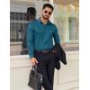 image:imageCOOFANDY Mens Dress Shirt Solid Long Sleeve Wrinkle Free Formal Shirt Business Button Down Shirts with PocketLake Blue