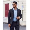 image:imageCOOFANDY Mens Dress Shirt Solid Long Sleeve Wrinkle Free Formal Shirt Business Button Down Shirts with PocketLight Blue