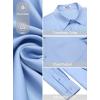 image:imageCOOFANDY Mens Dress Shirt Solid Long Sleeve Wrinkle Free Formal Shirt Business Button Down Shirts with PocketLight Blue