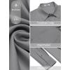 image:imageCOOFANDY Mens Dress Shirt Solid Long Sleeve Wrinkle Free Formal Shirt Business Button Down Shirts with PocketLight Grey