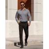 image:imageCOOFANDY Mens Dress Shirt Solid Long Sleeve Wrinkle Free Formal Shirt Business Button Down Shirts with PocketLight Grey