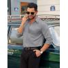 image:imageCOOFANDY Mens Dress Shirt Solid Long Sleeve Wrinkle Free Formal Shirt Business Button Down Shirts with PocketLight Grey