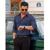 image:imageCOOFANDY Mens Dress Shirt Solid Long Sleeve Wrinkle Free Formal Shirt Business Button Down Shirts with PocketNavy Blue